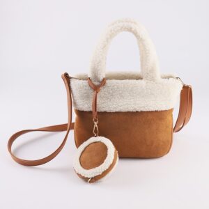 Faux Shearling Tote Crossbody – Cozy Winter Chic with a Touch of Retro