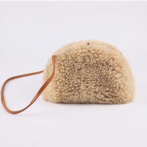 Genuine Lamb Fur Puffy Crossbody – Ultra-Soft Cloud Texture with Minimalist Warmth