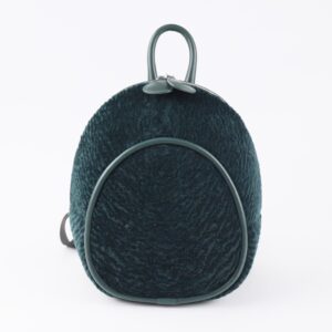Genuine Shearling Lamb Fur Mini Backpack – Sculpted Softness with Urban Edge