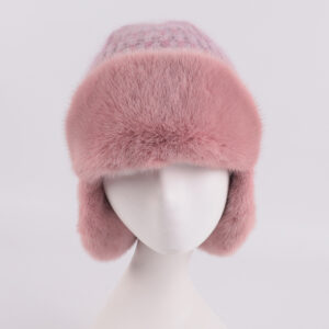 Genuine Mink Fur & Angora Trapper Hat – Luxe Protection for Harsh Winters