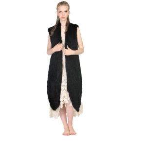 Long Real Rabbit Hair Knit Vest – Luxe Layering Staple