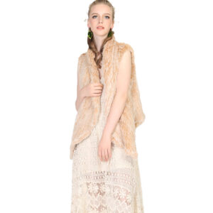 Real Rabbit Fur Knitted Vest – OEM/ODM Fashion Piece
