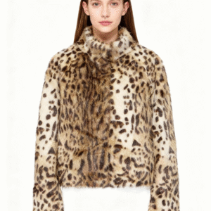 Leopard Print Faux Fur Jacket – Bold, Sustainable, Chic