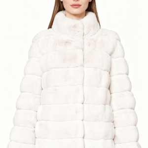 White Faux Fur Puffer Coat – Arctic Luxe Edition