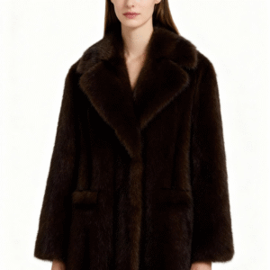 Espresso Luxe Faux Fur Coat – Timeless Classic Series