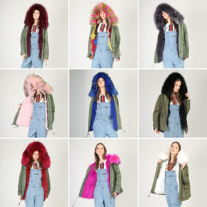 Pink Fox & Raccoon Fur Lined Parka — Wholesale & OEM Edition