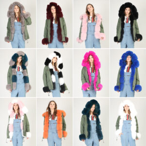 Color-Blocked Fox Fur Lined Parka — Wholesale & OEM Edition