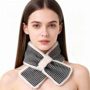 Wool Blend & Faux Fur Scarf – Classic Winter Elegance in 4 Timeless Styles