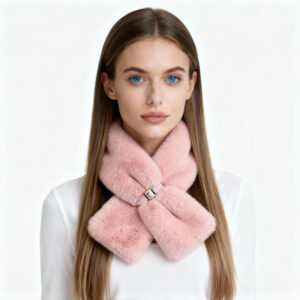 Faux Rex Buckle Scarf – Elegant Warmth with a Luxe Twist
