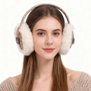 Faux Fur Earmuffs with Leather‑Effect Band