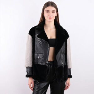 Moto Luxe Hybrid Jacket – Faux Fur & Vegan Leather