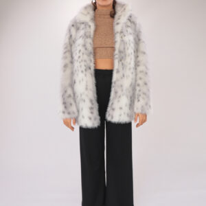Snow Lynx Faux Fur Coat – Nordic Luxe Meets Urban Cool