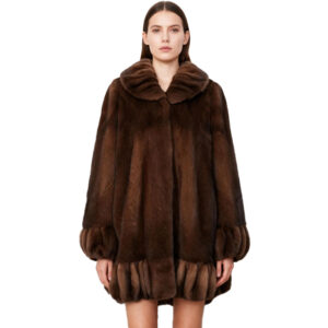 Luxury Real Mink Fur Coat – Short Swing Style