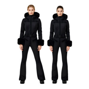 Luxe Quilted Ski Suit with Faux Fur Trim Performance Meets Prestige