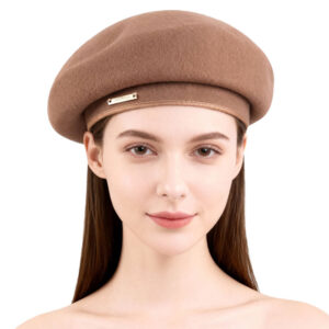 Classic French Wool Beret – Coffee Brown