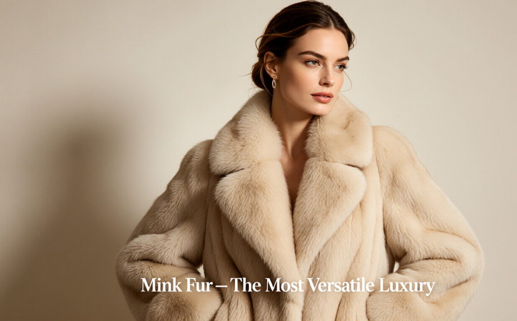 High-quality mink fur texture and elegant mink coat