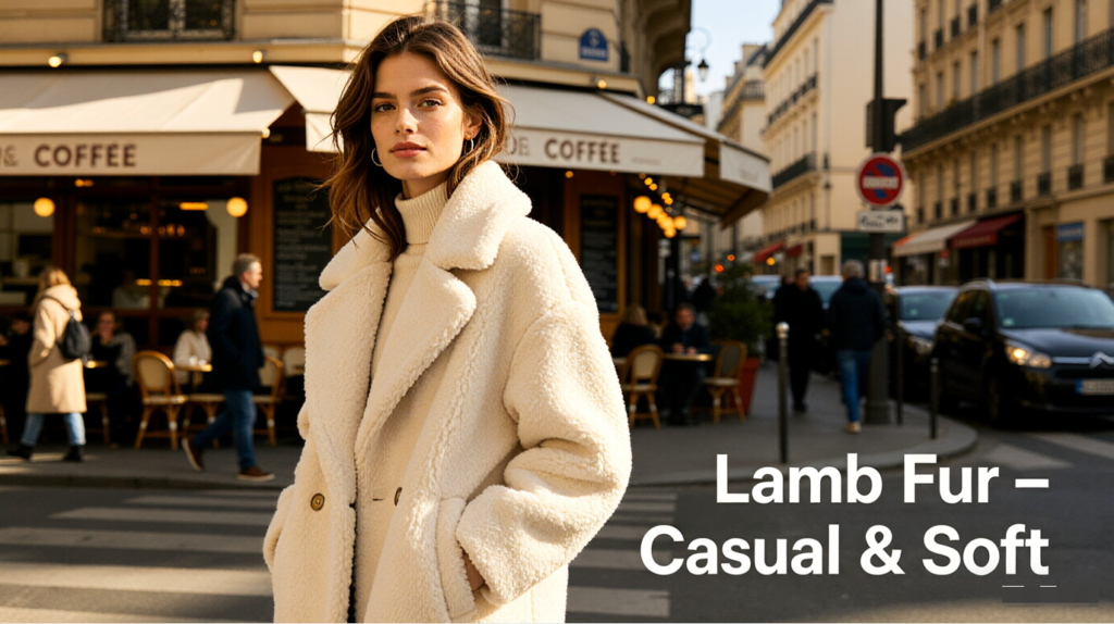 Soft lamb fur coat for casual daily wear | JSFUR