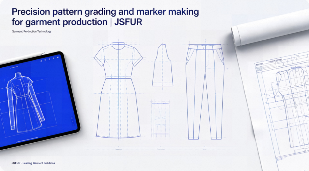 Precision pattern grading and marker making for garment production | JSFUR