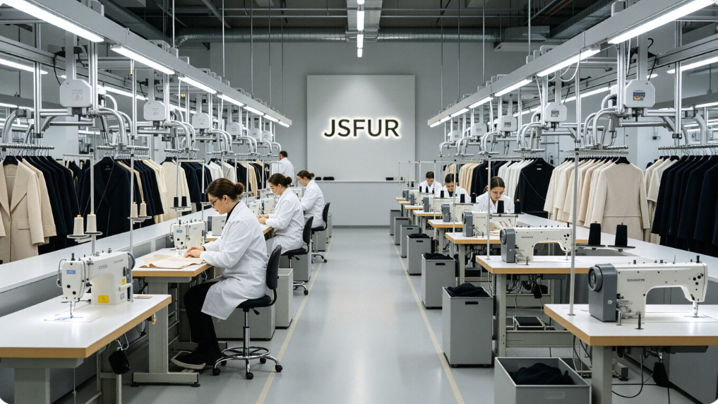 High precision luxury garment mass production workshop | JSFUR