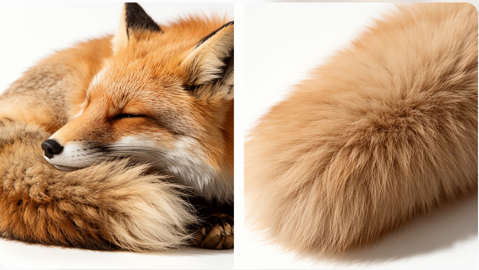  Real fox fur vs fake fox fur visual comparison