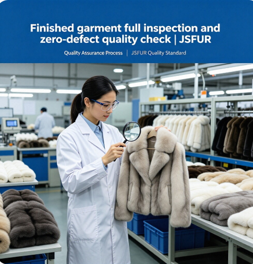 Finished garment full inspection and zero-defect quality check | JSFUR